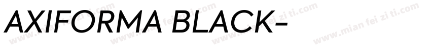 AXIFORMA BLACK字体转换